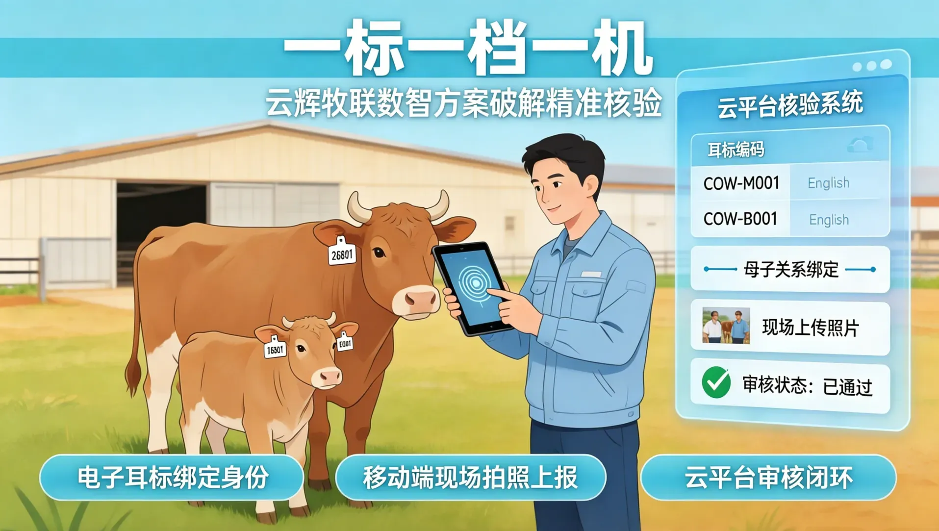 告别人工核验难点，云辉牧联依托电子耳标溯源，让 “见犊补母” 补贴发放提速增效